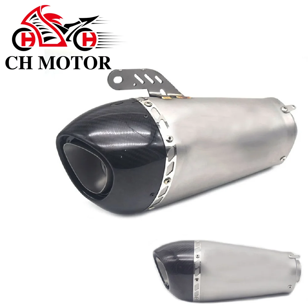 Universal Carbon Fiber Motorcycle Alpha Exhaust Muffler Pipe DB Killer ATV Pit Dirt 300cc 600cc 1000cc Sport Bike High Quality