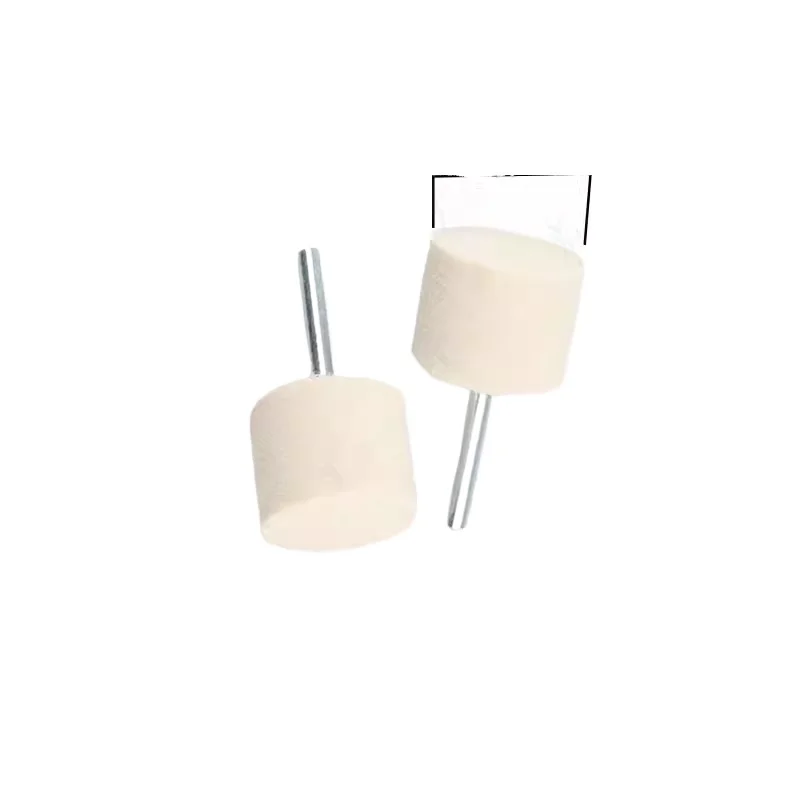 Wool grinding head, metal jade glass mirror polished cylindrical cone grinding head 4mm handle wool wheel electric grinding head