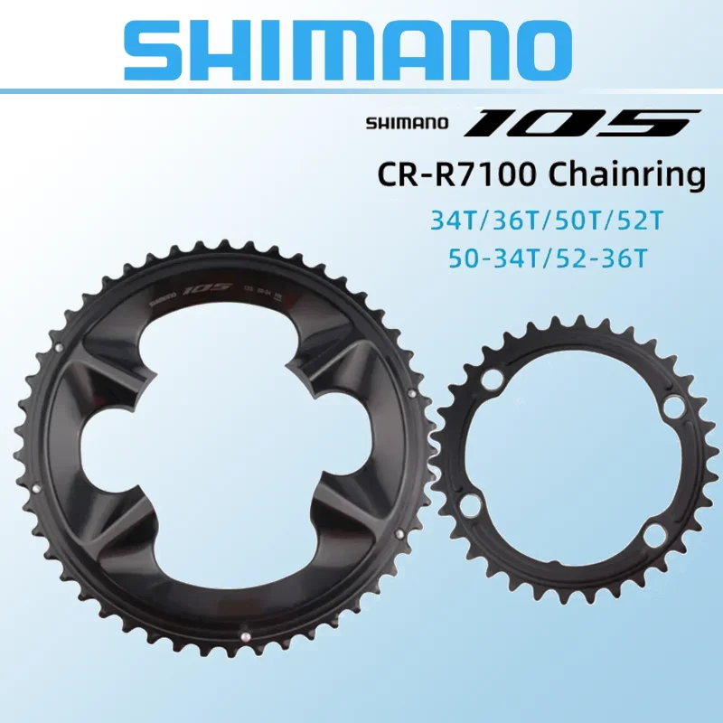 SHIMANO 105 Di2 R7100 Chainring 12 Speed CR-R7100 Crown For Road Bike 34T/36T/50T/52T 12S Original Shimano Bike Parts