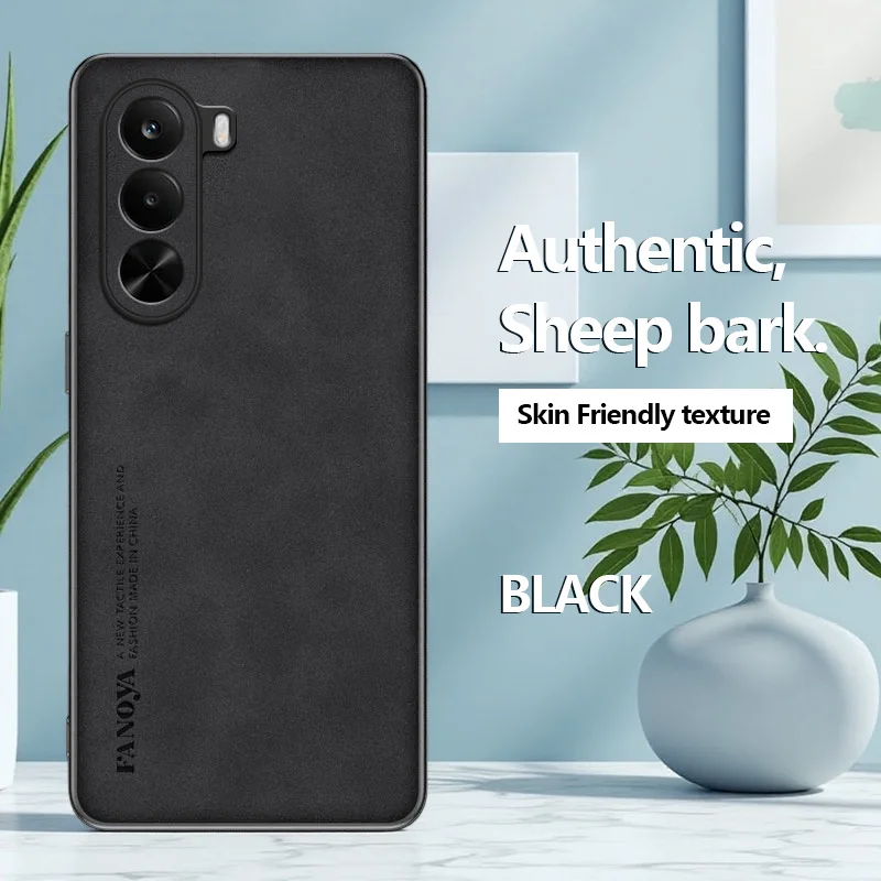 Luxury Sheepskin Leather Case For realme P4x 5G PU+TPU Edge Shockproof Cover realme P4 Power Protection Back Coque