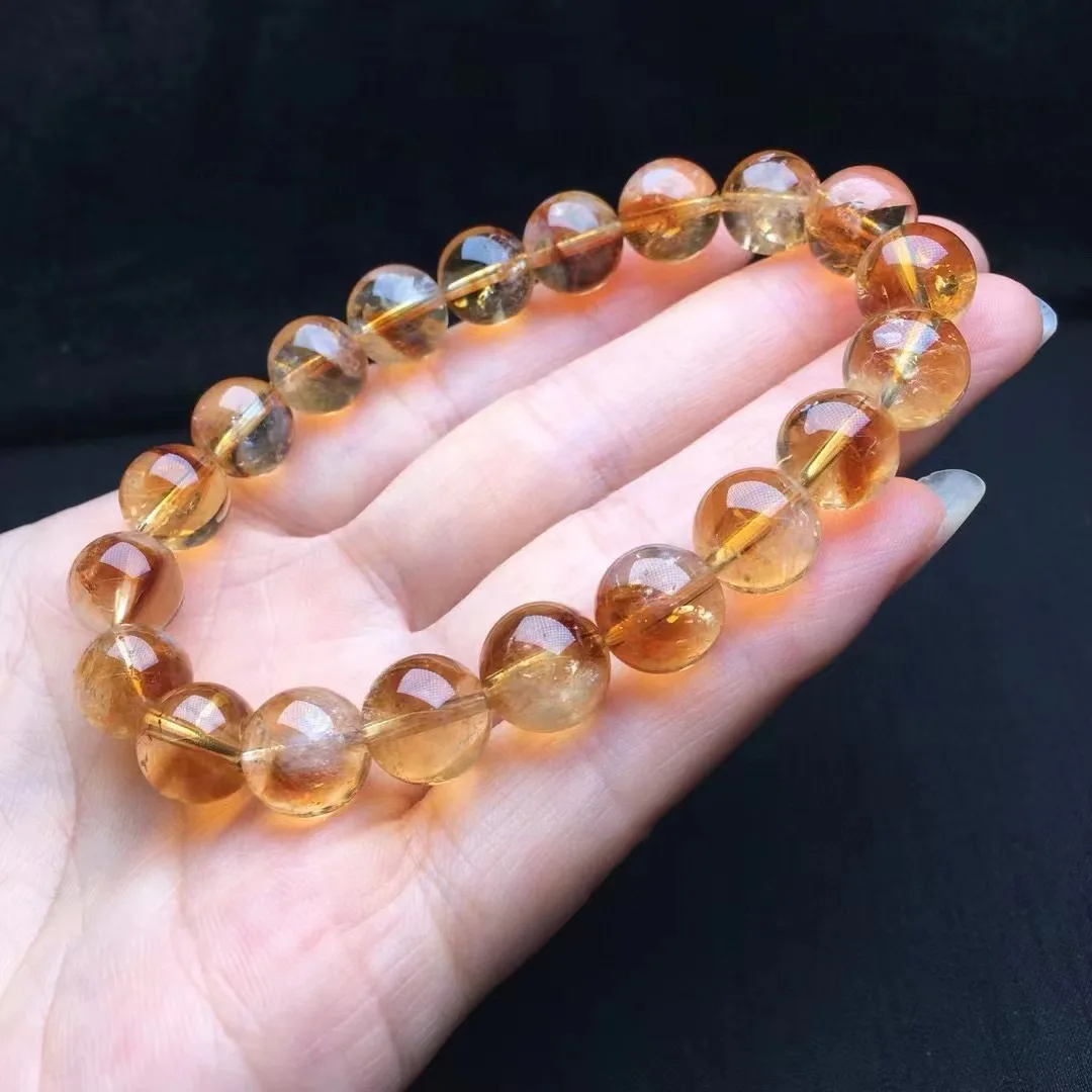 Unit One Bracelet 10mm Cost Effective Natural Yellow Mountain Quartz Crystal Healing Bead Bracelet