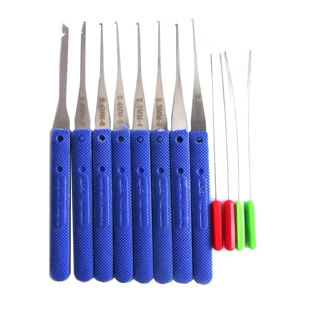 12pcs Locksmith Broken Key Extracter Set Klom Blue 12pcs Extracter Tools And Huk Black Extractor Tools