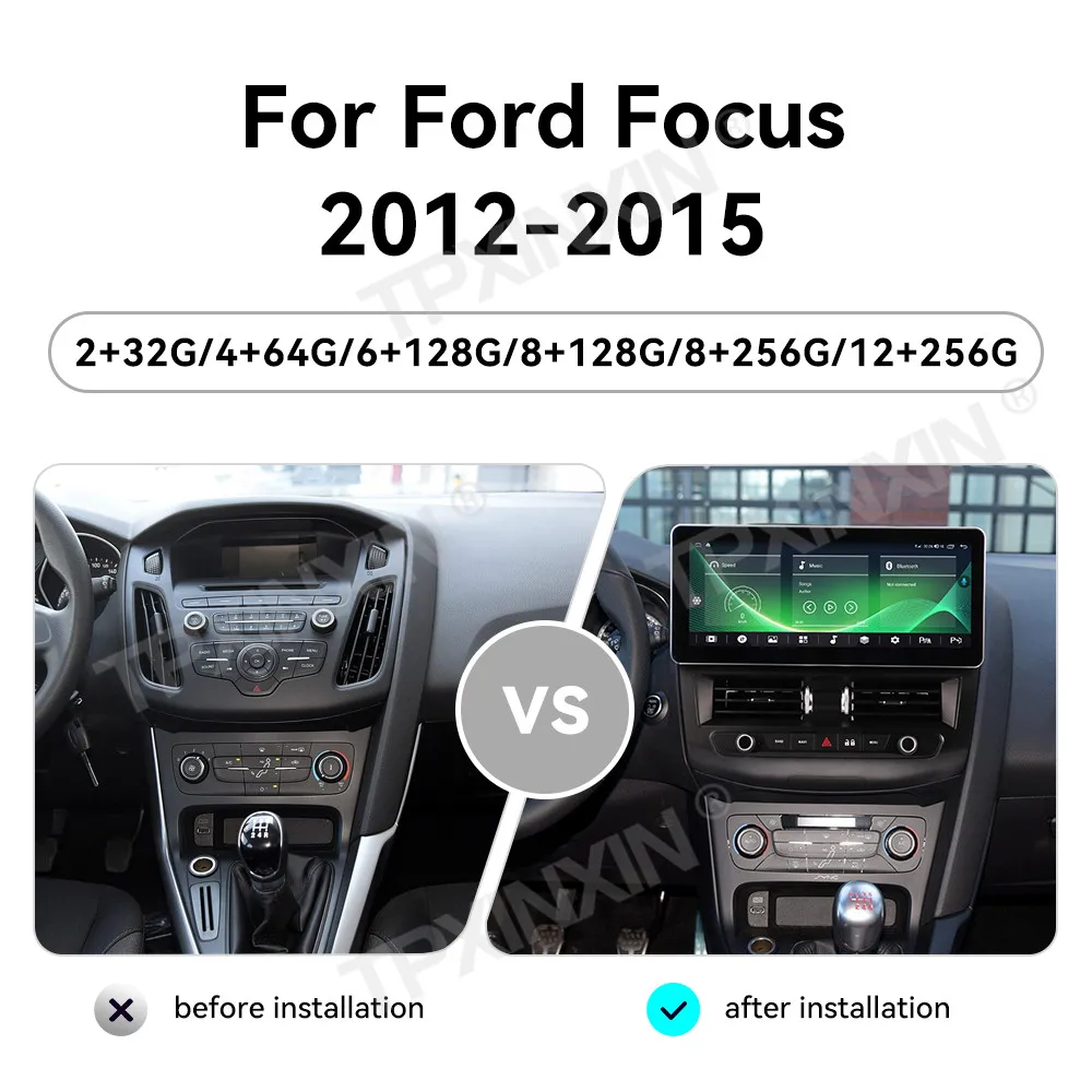 شاشة تعمل باللمس راديو السيارة لفورد فوكس 2012-2015 أندرويد لتحديد المواقع السيارات الوسائط المتعددة راديو تلقائي ستيريو استقبال رئيس وحدة