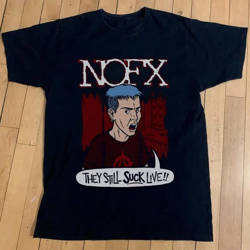 HOT! NOFX Still Suck, T-Shirt, Unisex Black Cotton T-shirt, Size S-5XL