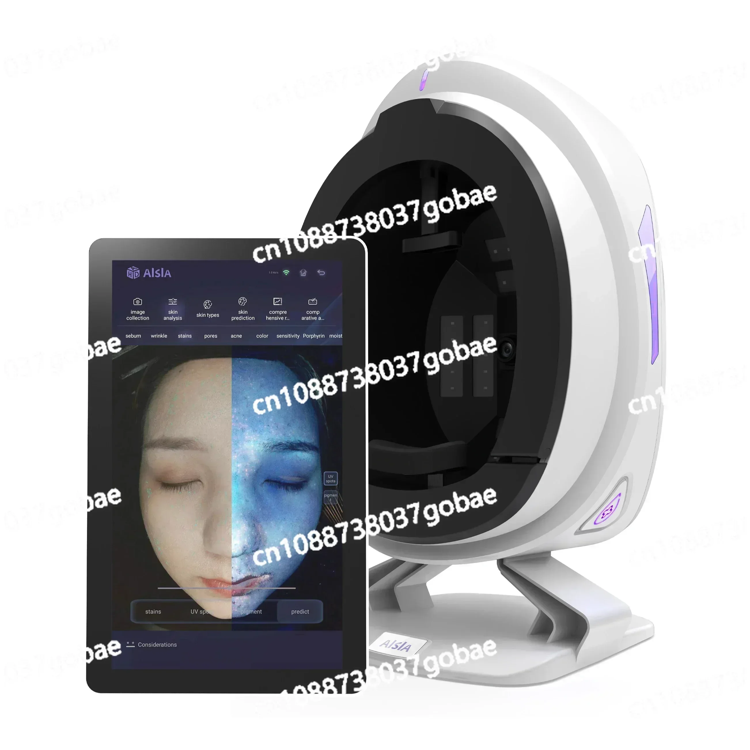 Portable 3D AI Face Skin Diagnostics Analyzer Facial Tester Scanner Magic Face Mirror Device Skin Analysis Machine Skin Analyzer