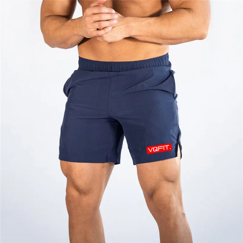 Men's Polyester Running shorts Quick Dry Breathable Gym Workout Stretching Athletic With Pockets Elastic Waist Side Split Summer