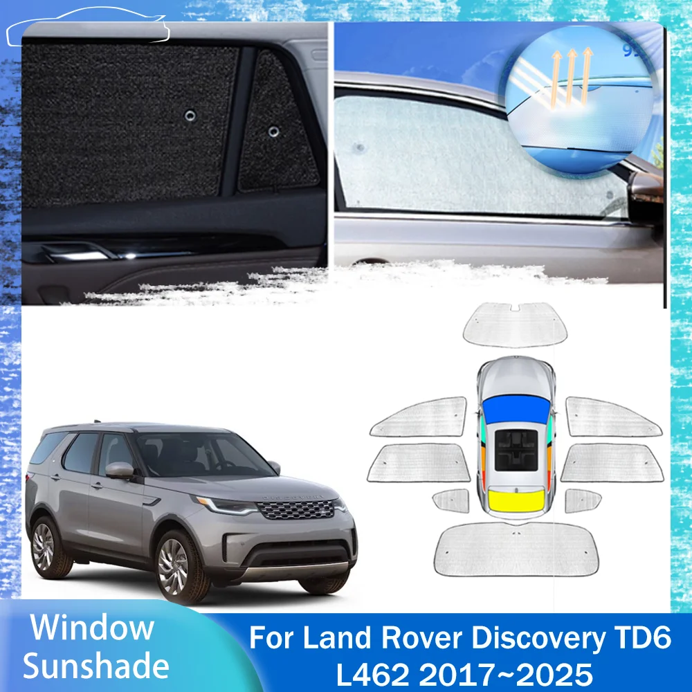 ランドローバーディスカバリー-td6-l462-2017-〜-2025-2018-2019-2020-2021-2022-2023-2024-車の天窓サンシェードサイドウィンドウフロントガラスサンシェードプロテクターパラソルアクセサリー
