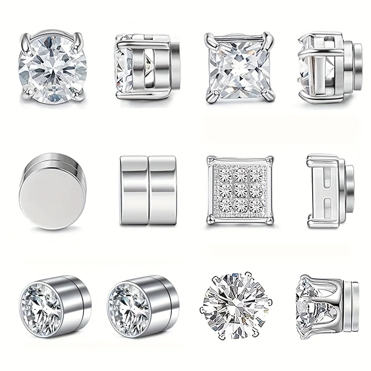 1 paire de boucles d'oreilles magnétiques en acier inoxydable de 6MM pour hommes et femmes, ensemble de boucles d'oreilles à Clip sans perçage, bijoux Non percés