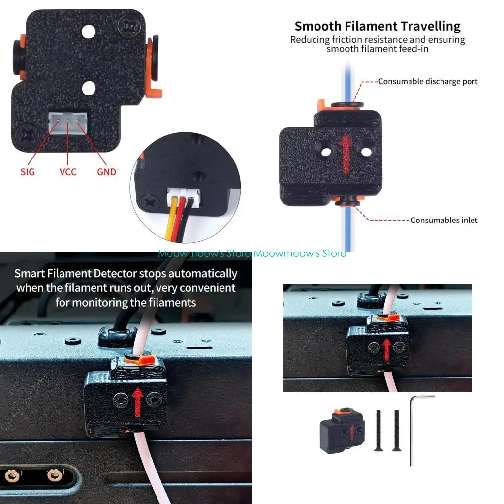 

W91A Professional Filaments Consumption Sensoring Module For 3D Printers ABS Build Seamlessly Compatibility