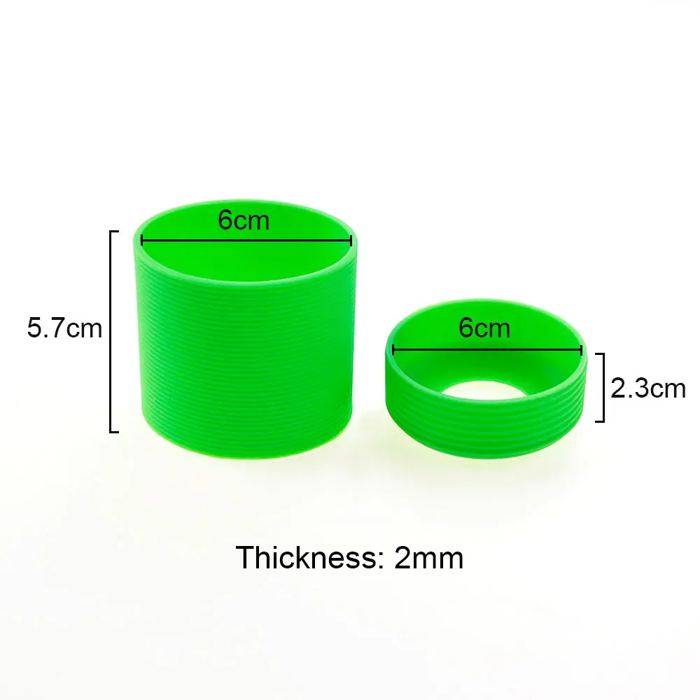 Silicone world 2pcs/set 6.0CM Threaded Silicone Cup Bottom Cover 60MM Heat Insulated Cup Cover Cup Bottom Coaster Cup Sleeve