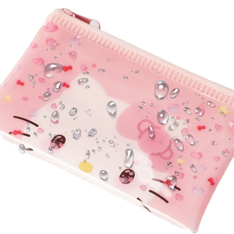 Kawaii Hellos Gatinhos Padrão Cosméticos Saco De Armazenamento, Estudante Grande Capacidade Bolsa, Saco de Embreagem Impermeável, Meninas Sacos Portáteis