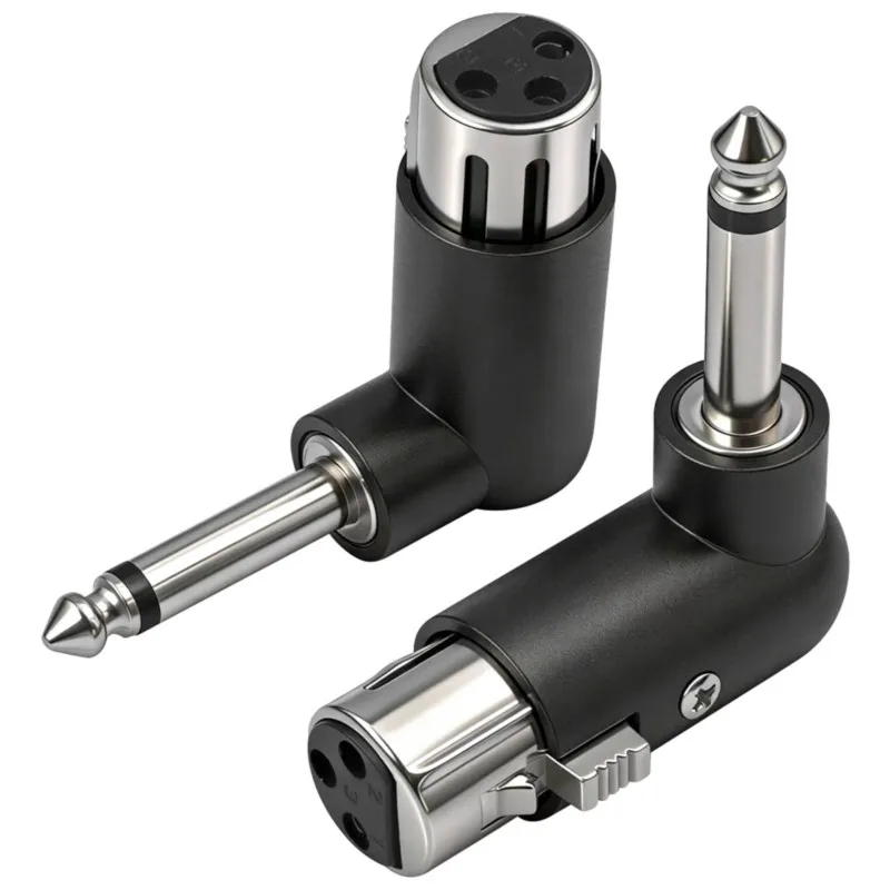 PHILE-Professional 3Pin XLR Female To 6.35 Mm TS Adapter For Studio Mixers Live Performances For Studio Conversion Device Conver