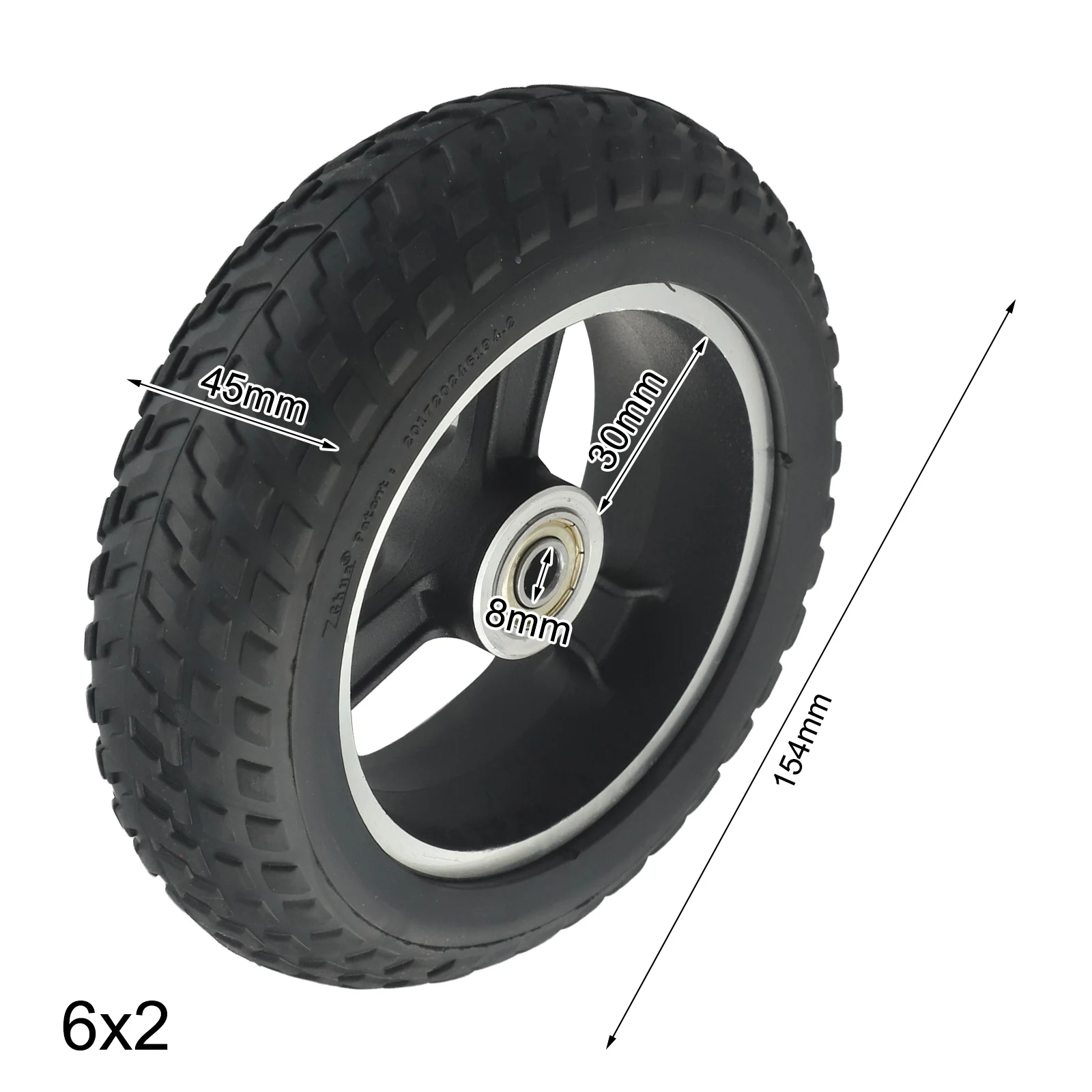 

Electric Scooter Tire Black Electric Scooter Solid Wheel Reliable Wear Resistance Optimal Compatibility Smooth Ride