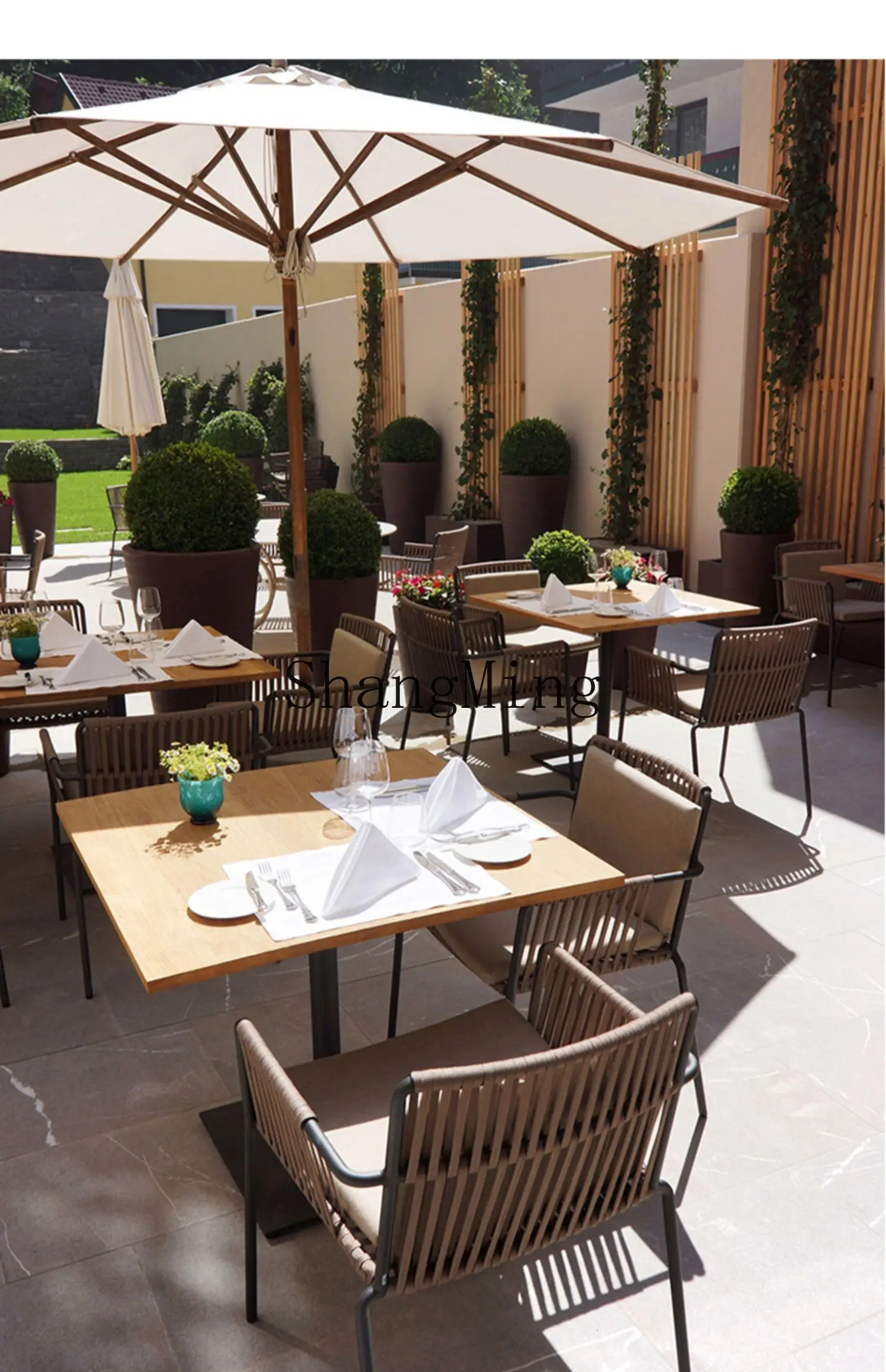 CL شرفة كرسي الروطان ثلاث قطع مجموعة في الهواء الطلق فناء مقاوم للماء بسيط الروطان المنسوجة كرسي الاستجمام مزيج في الهواء الطلق