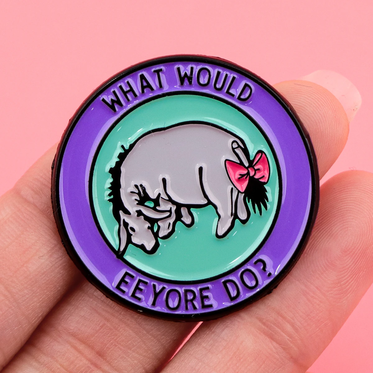 

WHAT WOULD Enamel Pins Cute Donkey Brooches Badge Lapel Pin For Backpack Clothes Accessories Animal Jewelry Birthday Gifts