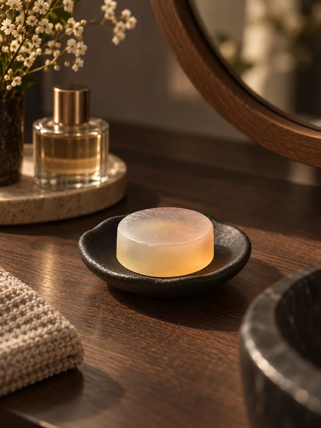 1Pc Ceramic Soap Dish with High Aesthetic Value for Home Use, Jewelry Storage Tray for Washbasin, Small Soap Storage Tray for Hotels and Guesthouses