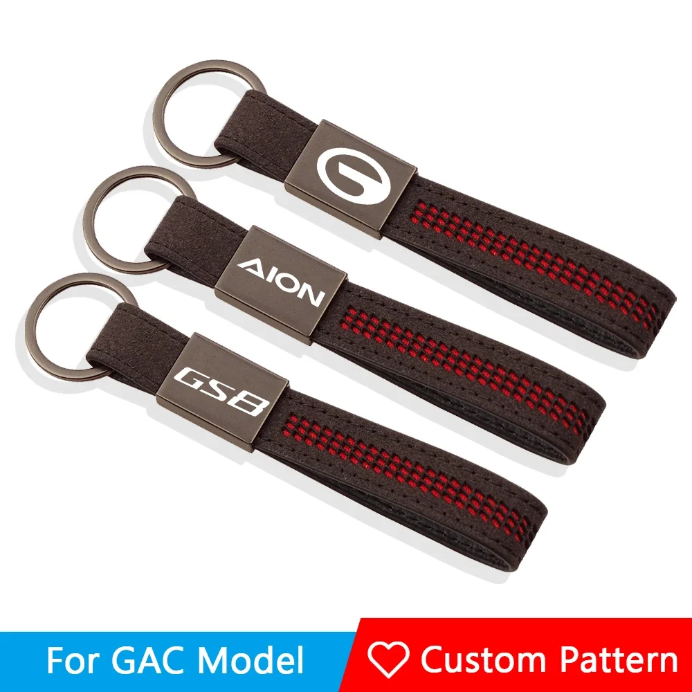 1Pc Leather Car Keychain Chain Key Rings For GAC Trumpchi GA6 GA8 GS3 GS4 GS5 GS7 GS8 GA4 GN6 GN8 M8 Aion S Aion Y V LX EMPOW