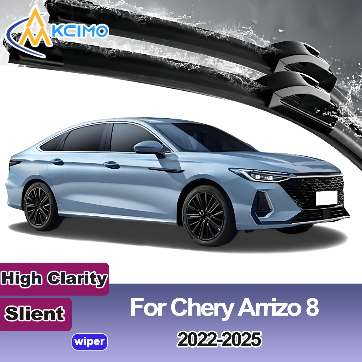 

KCIMO 2PCS New Wiper Blades for Chery Chery Arrizo 8 2022-2025 Chery Fulwin A8/A8 Pro/A8 L Fownix Arrizo 8 (Iran) Front Brushes