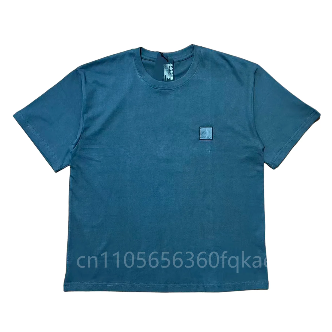 

2026 Square Compass Rose Patch Italian Luxury Brand Style 3 Labels T-Shirts All Cotton Men's Crew Neck Short Sleeve Summer Tops