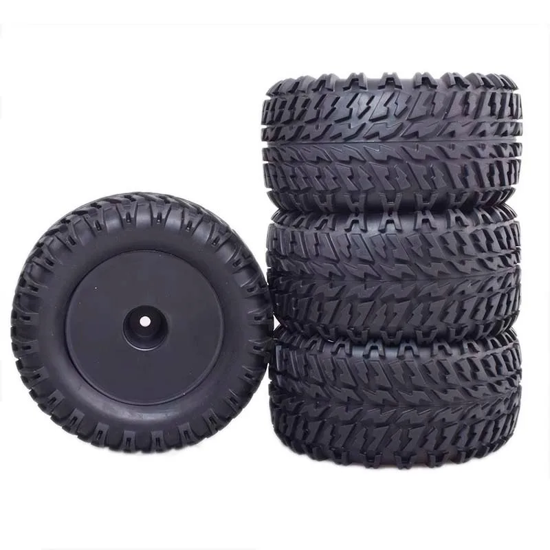 4 szt. opon gumowych z kołami o średnicy 104 mm i mocowaniem na sześciokąt 12 mm do MJX Hyper Go H16 16207 16208 16209 16210 w skali 1/16