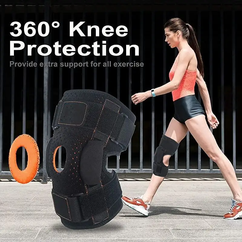 1PCS Knee Pad Brace with Side Stabilizers Knee Support Sport Kneepad Patellar Tendon Joint Pain Relief Meniscus Tears Tendinitis