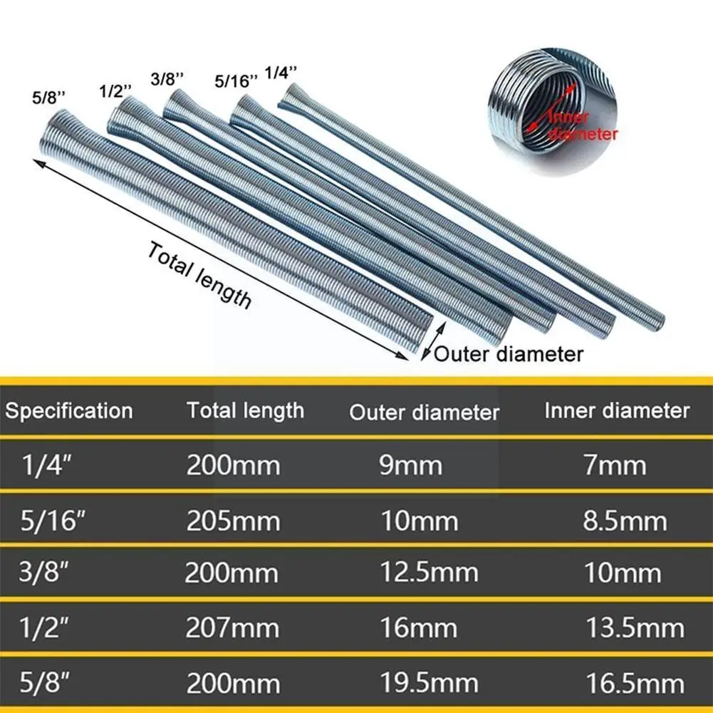 Wire Bender Spring Benders Air Condition Pipe Bender D9J0 Pipe Pipeline Tube Bending Bender Spring Outside Tool Alum R8G8