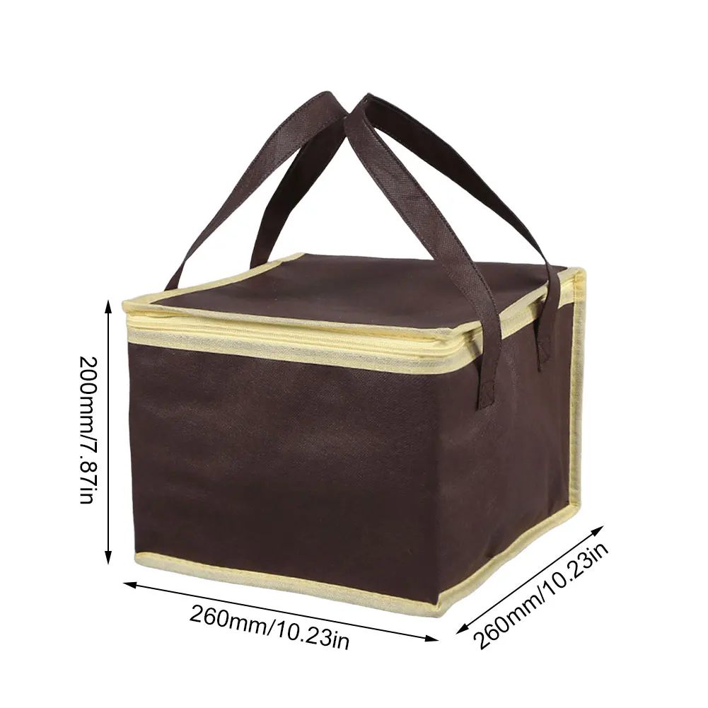 حقيبة معزولة لتوصيل البيتزا والطعام، حامل تخزين حراري معزول قابل لإعادة الاستخدام، حقيبة غداء للنزهات الخارجية للأطعمة الساخنة والباردة