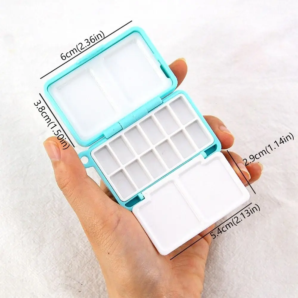 Portable Mini Portable Painting Box Subpackage Design Compact Watercolor Paint Palette Empty Removable Plastic Pigment Box