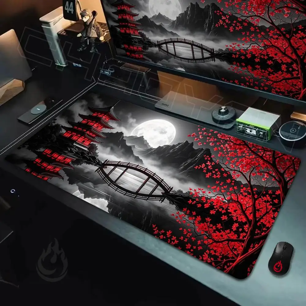 Magnificent Pagoda Scenery Mouse Pad Large Computer Office Game Table Mats Rubber Anti-slip XXL Mouse Mat HDP Long Desk Pads