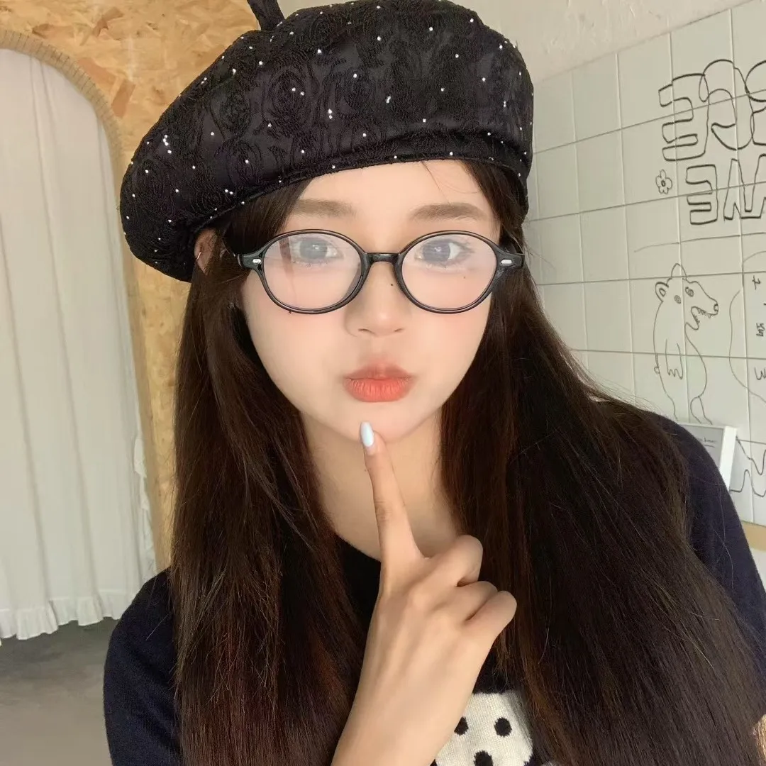 Retro Forward Hat Big Head Circumference Show Face Small French Beret Hat Women's New Autumn Painter Hat Berety Damskie 4m827