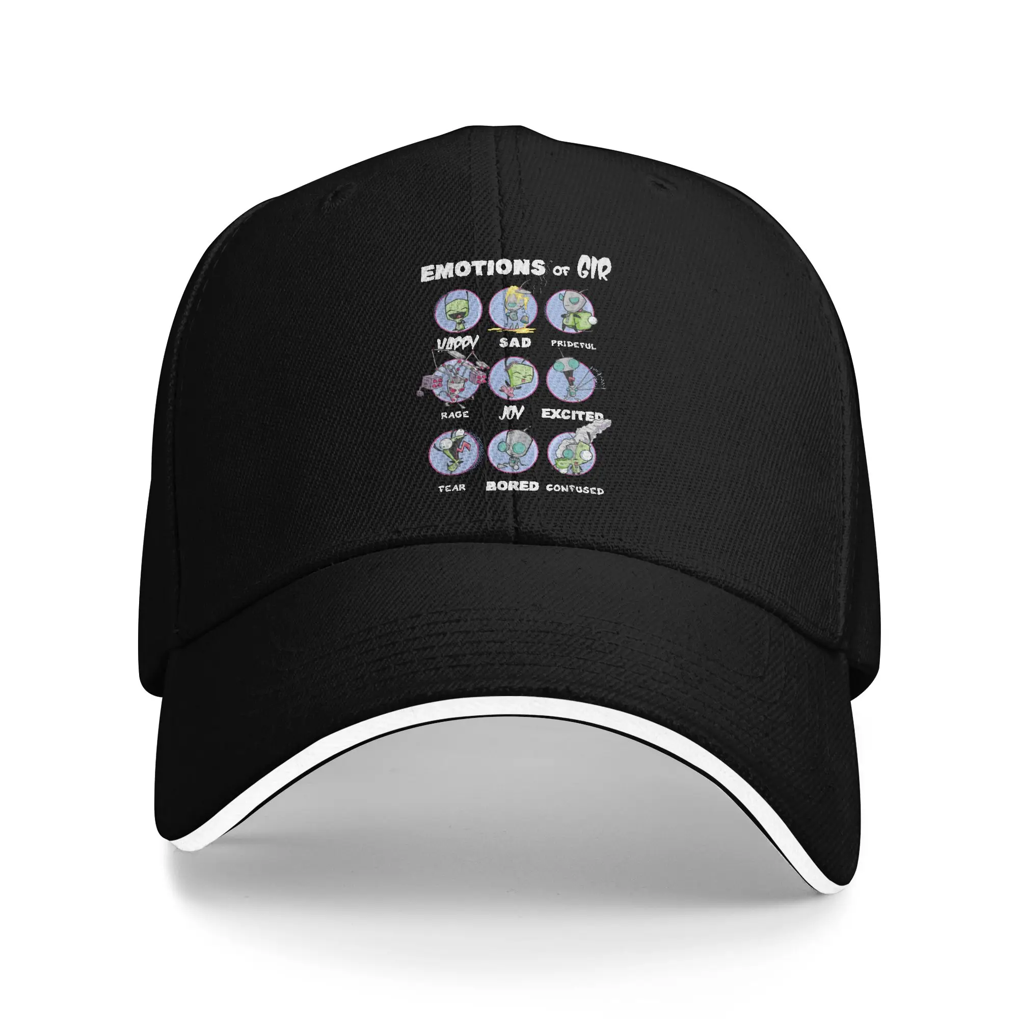 Invader Zim Cartoon Baseball Cap Hip Hop  Sandwich Hat Unisex Breathable Dad Hat Outdoor