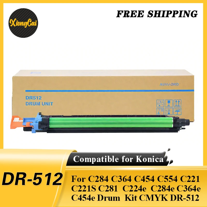 

Барабан DR512 C224 для Konica Minolta Bizhub C284 C364 C454 C554 C221 C221S C281 C224e C284e C364e C454e Барабанная установка CMYK DR-512