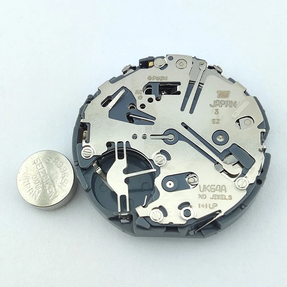 VK64 Movement Quartz Date Chronograph Original Japanese VK64/VK64A Movement White At 6 O'clock Date Fits VK Series VK64A Watch