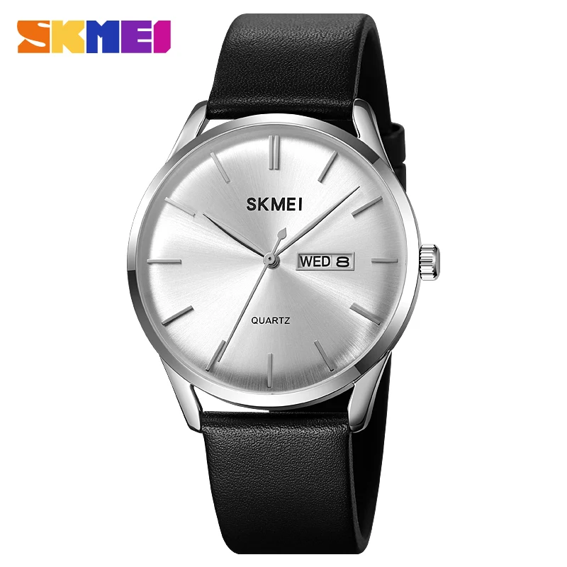 

SKMEI Luxury Casual Watch For Men Women Leather Strap Quartz Wristwatches Waterproof Date Fashion Sport Male Clock Gift Reloj