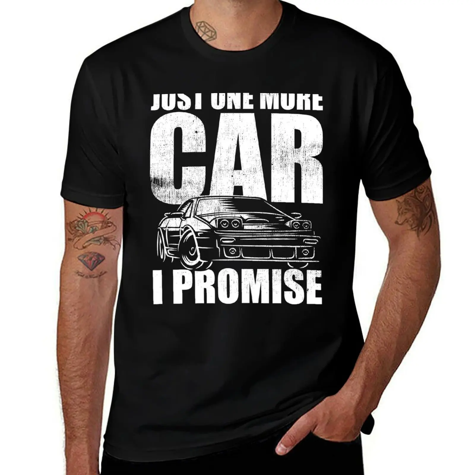 Just One More Car I Promise Funny Car Lover Gift Vintage T-Shirt basketball graphic tees sports fans mens white t shirts