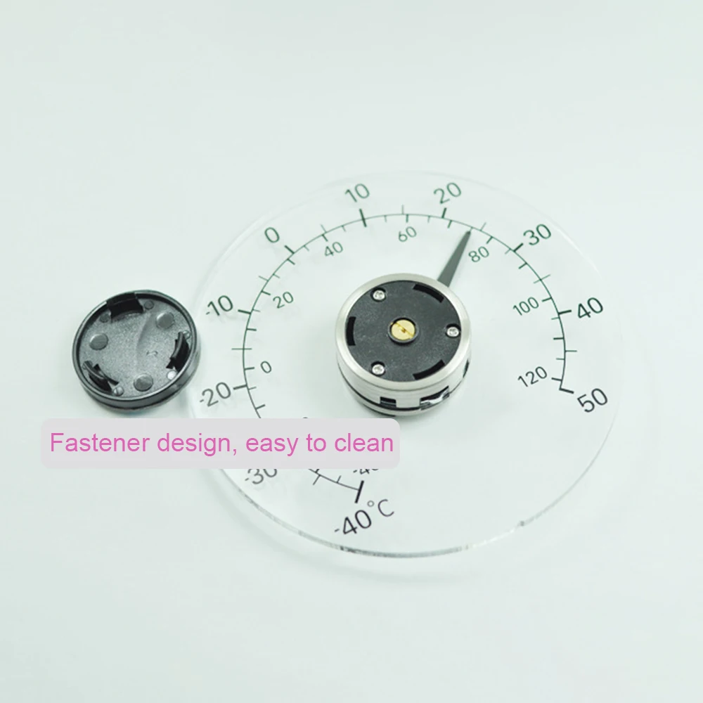 Round Thermometer Temperature Transparent Clear Outdoor Window Thermometer Clock Weather Tool Dropshipping