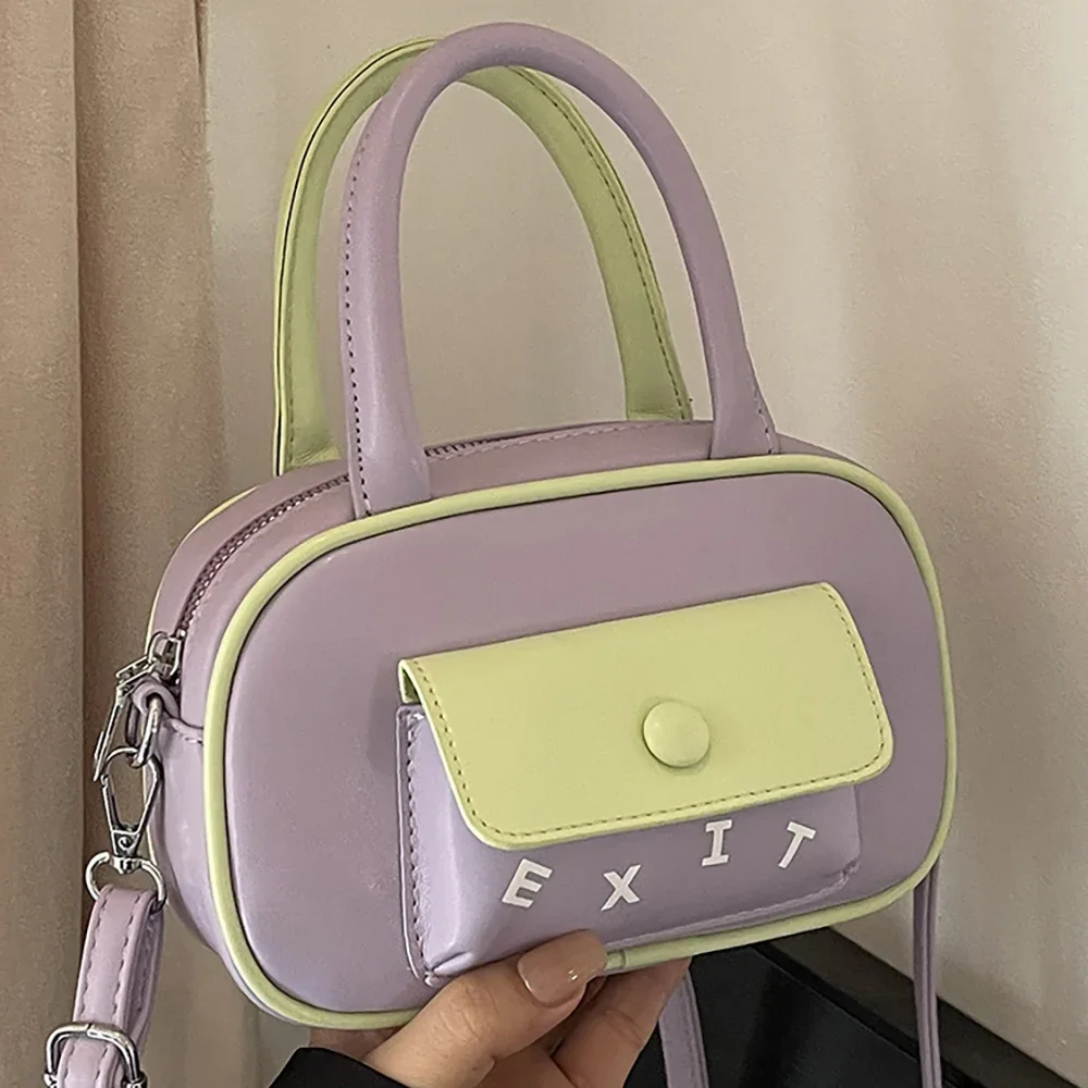 

Летние сумки контрастного цвета, сумки на одно плечо для женщин, кошелек для телефонов, 2025 г., универсальная сумка через плечо в корейском стиле для поездок на работу