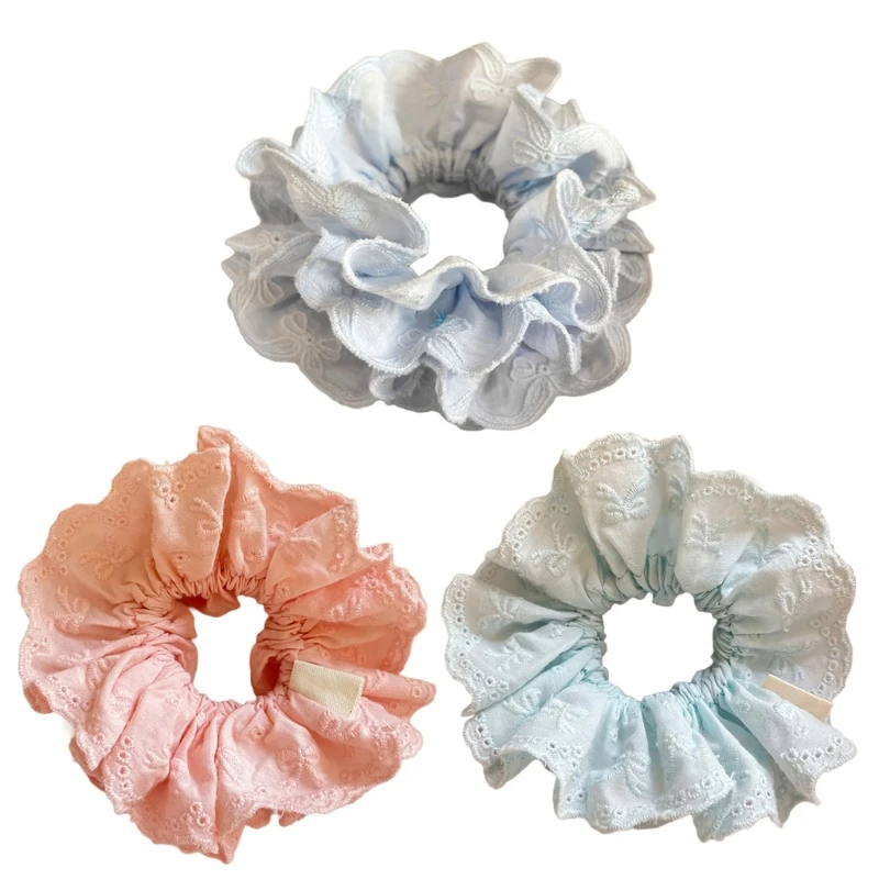 

Double layer Bobbles for Women Large Hairband Elastic Hair Scrunchy French Hair Bobbles Casual Party Scrunchies