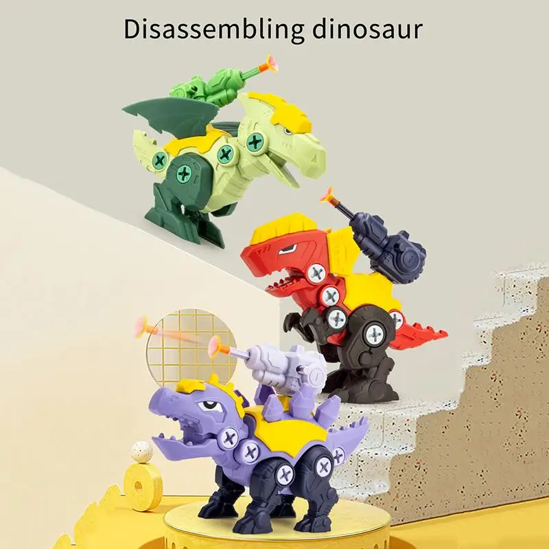 Dinosaur Assembly Model Constructor Set DIY Puzzle Educational Toy with Child-Friendly Screwdriver for Kids School Learning
