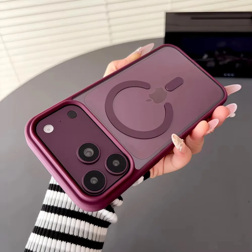 Coque de téléphone de luxe avec motif de bonbons, compatible avec la recharge sans fil MagSafe, pour iPhone 18 Pro Max et 17 Pro Max, coque transparente à protection magnétique.