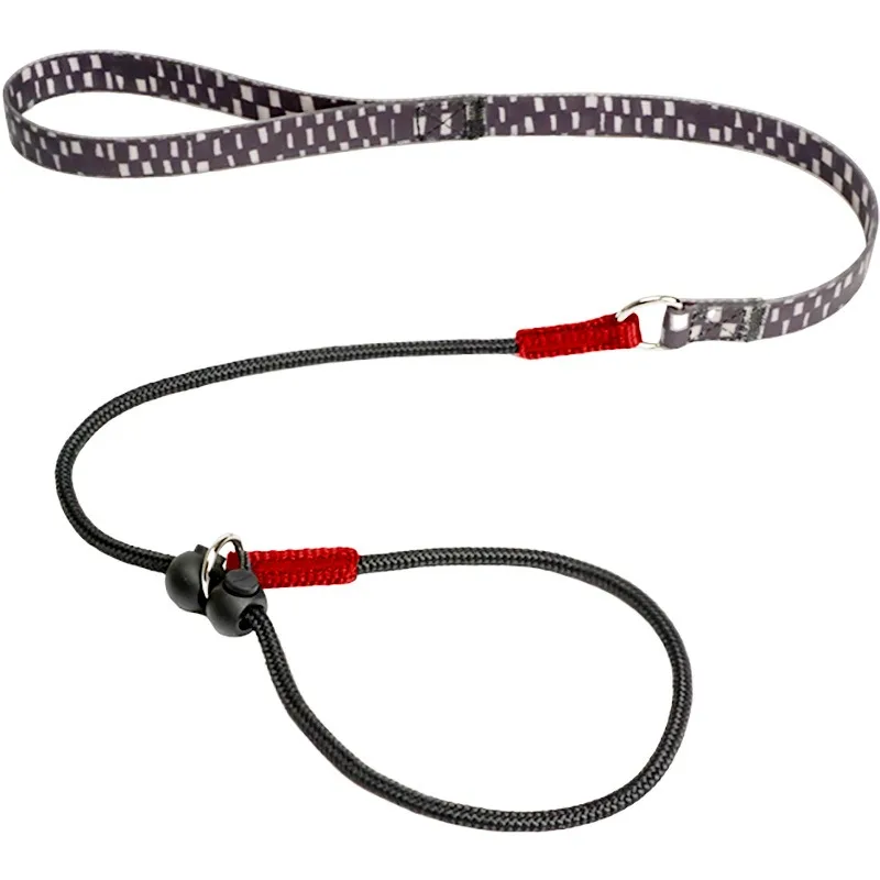 

Training Dog Choking Rope Leash 2 in 1 Lead Collar 150cm P-Shaped Chain Slip Lead Control Leash for Small Large Competition Dogs