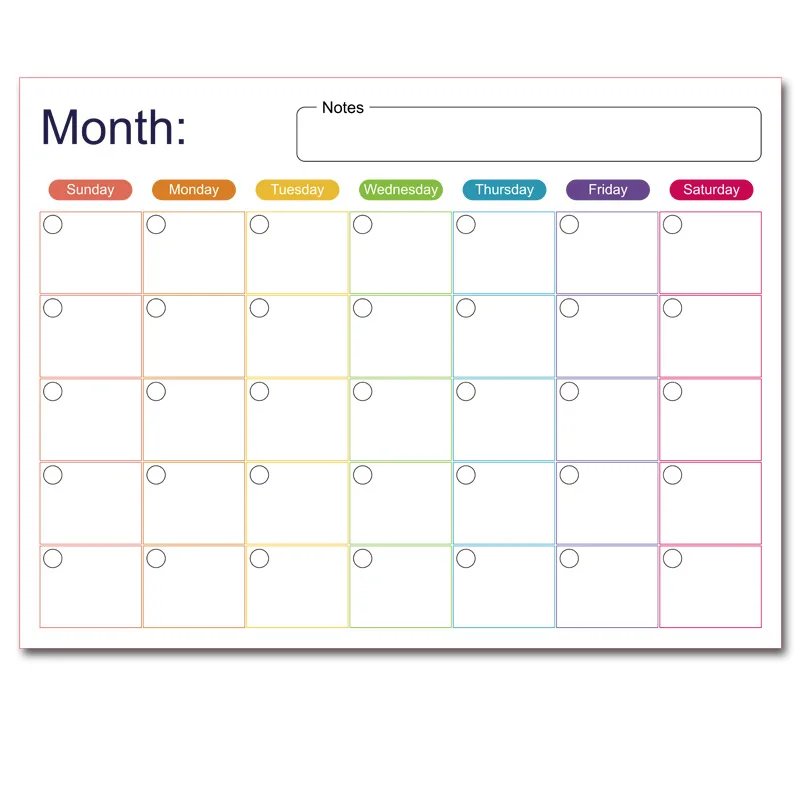 Magnetic Refrigerator Housework Message Stickers Planning Table Monthly Calendar Menu Daily Affairs Notes Whiteboard Set