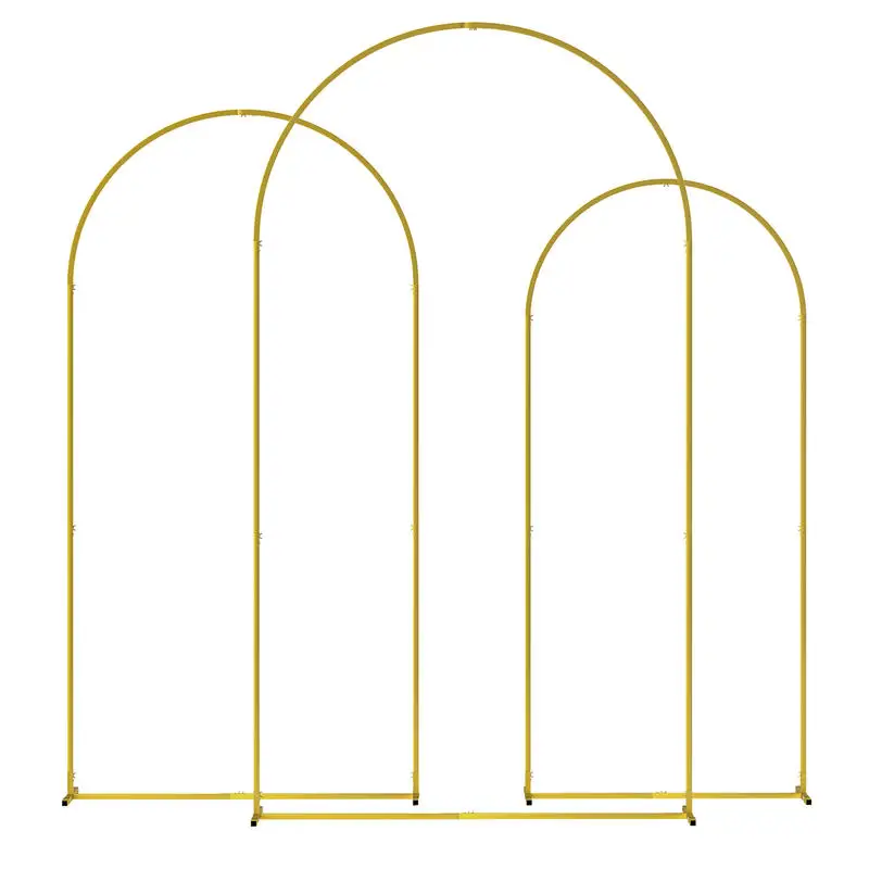 

Wedding Arch Frame Set, 2.2, 2, 1.8 m Metal Arch Backdrop Stand Set of 3, Balloon Arch Stand Set for Birthday Party, Bridal S