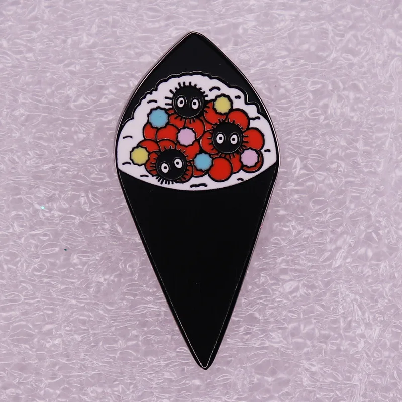 Holding The Stars Soot Sprite Enamel Brooch Pin Backpack Hat Bag Lapel Pins Badges Women Men's Fashion Jewelry Accessories