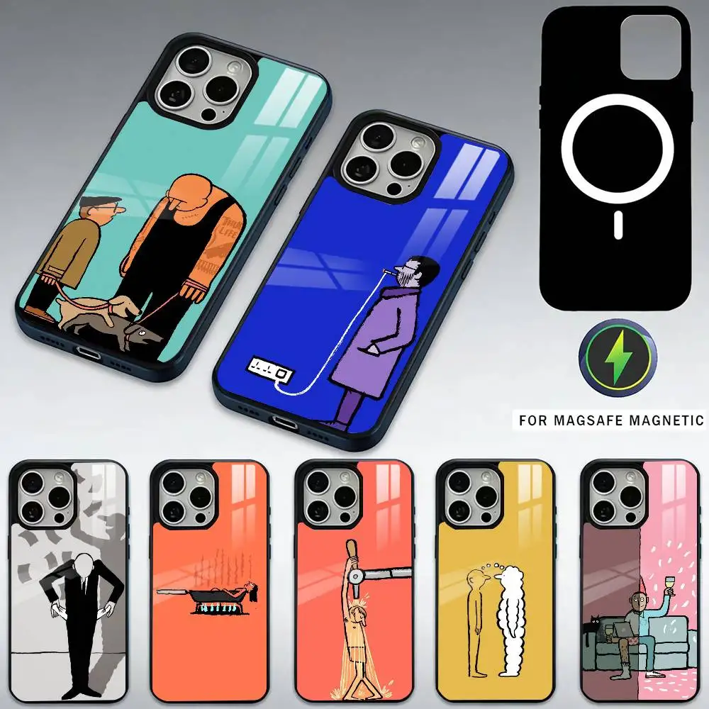 

J-Jean Art J-Jullien Phone Case For iPhone17,16,15,14,13,12,11 Plus,Pro Max Magnetic For Magsafe Wireless Charging