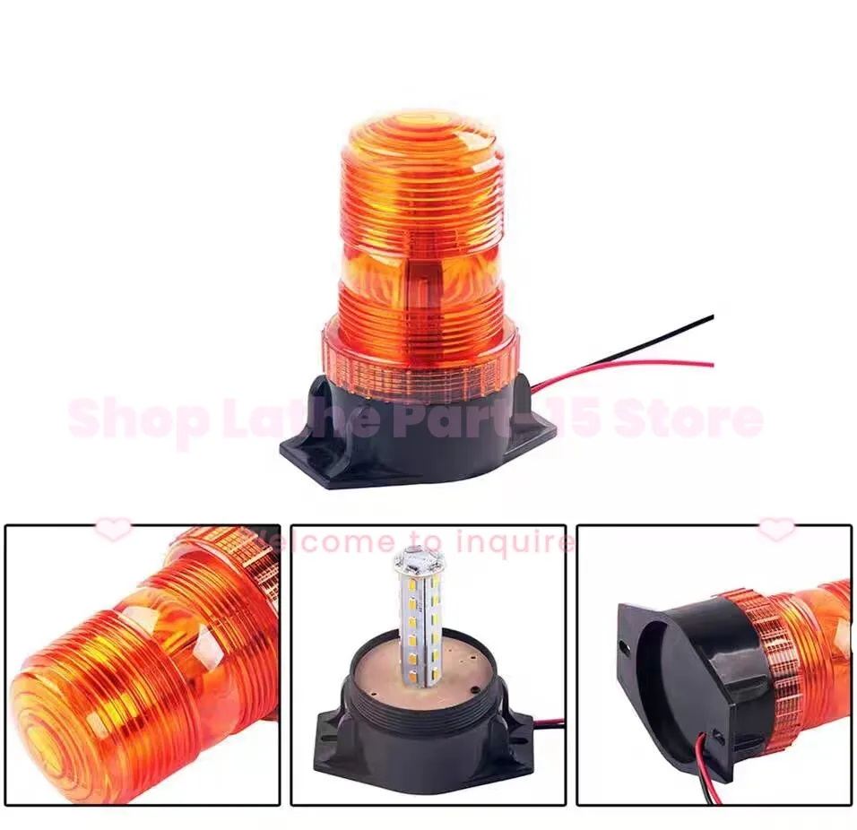 Safety Alert Lamp DC12/24V Waterproof LED Super Bright Strobe Flash Light Easy Install Wire Connection Car Top Beacon Light