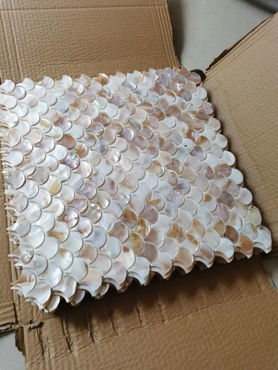 Natural Shell Mosaic Tile Natural White Mother of Pearl Wall Backsplash Bathroom Tiles fish scale sheet kitchen