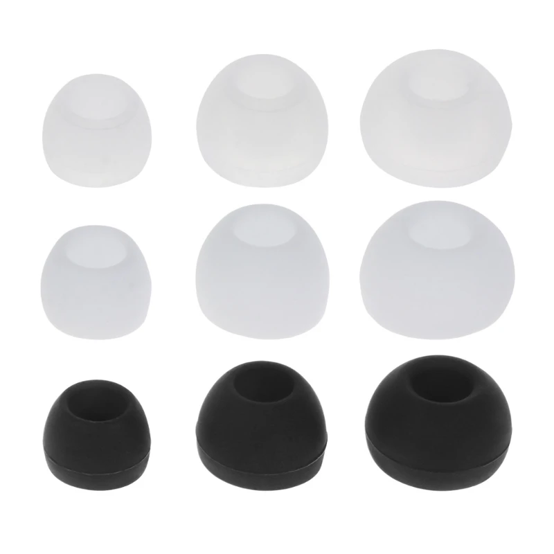 12Pcs Silicone Buds Ear Tips S/M/L Sizes Earbuds Soft Rubber Flexible Eartips Buds Wing Tips Fit in Case Buds Dropsale