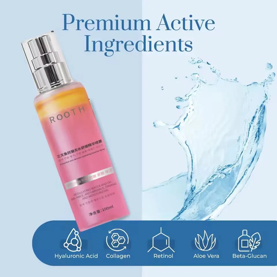 100ml Collagen Anti Aging Essence Spray Water And Oil Balance Firming Lifting Reduce Fine Lines Nourishing Wrinkle Removal Serum