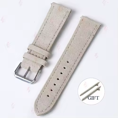 18mm 19mm 20mm 22mm Vintage Suede Cowhide Watch Strap Handmade Watch Band Gray Brown Green Quick Release Bracelet for Men Women - Image 13